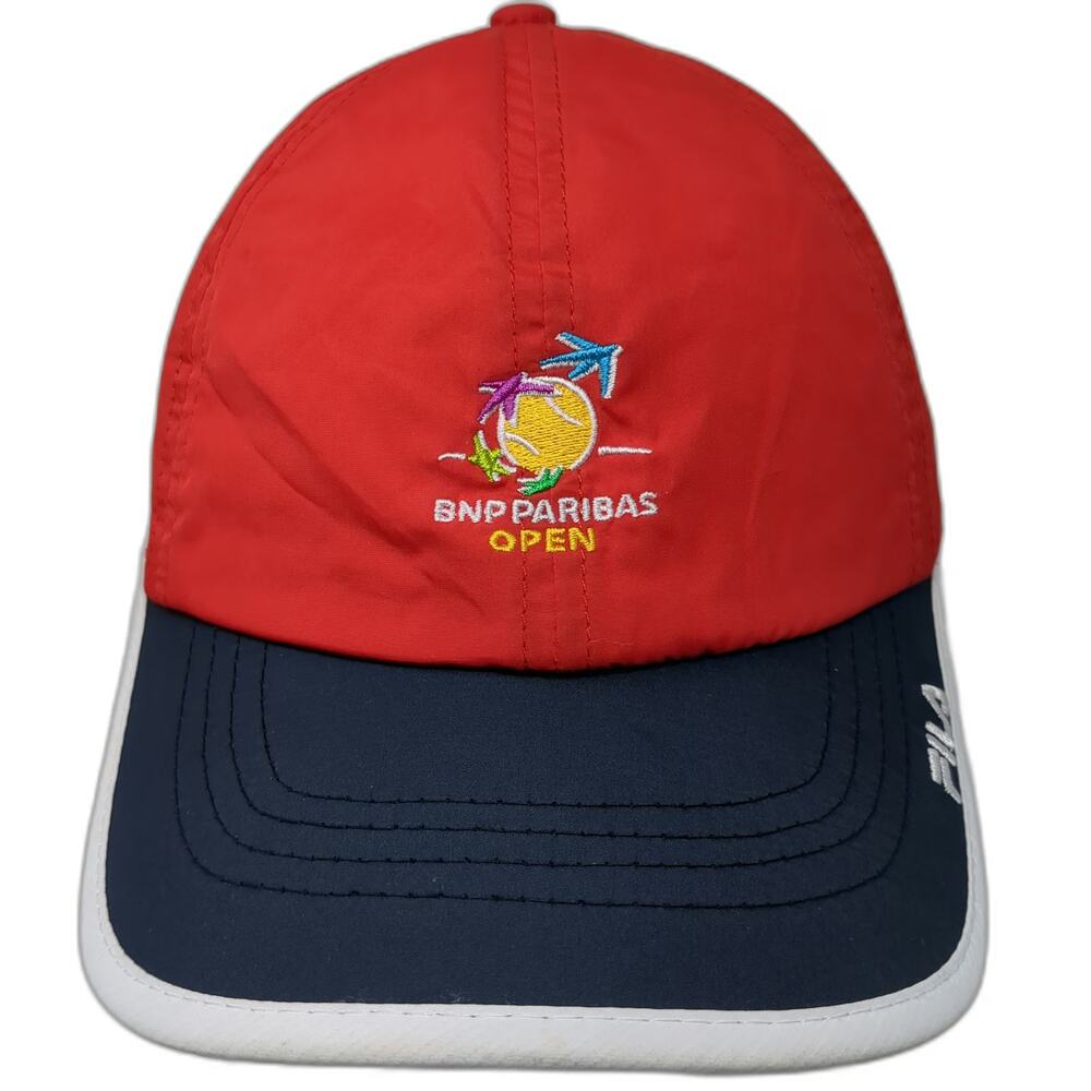 Fila Baseball Cap Red Blue White One Size BNP Paribas Open Tennis Strapback Hat
